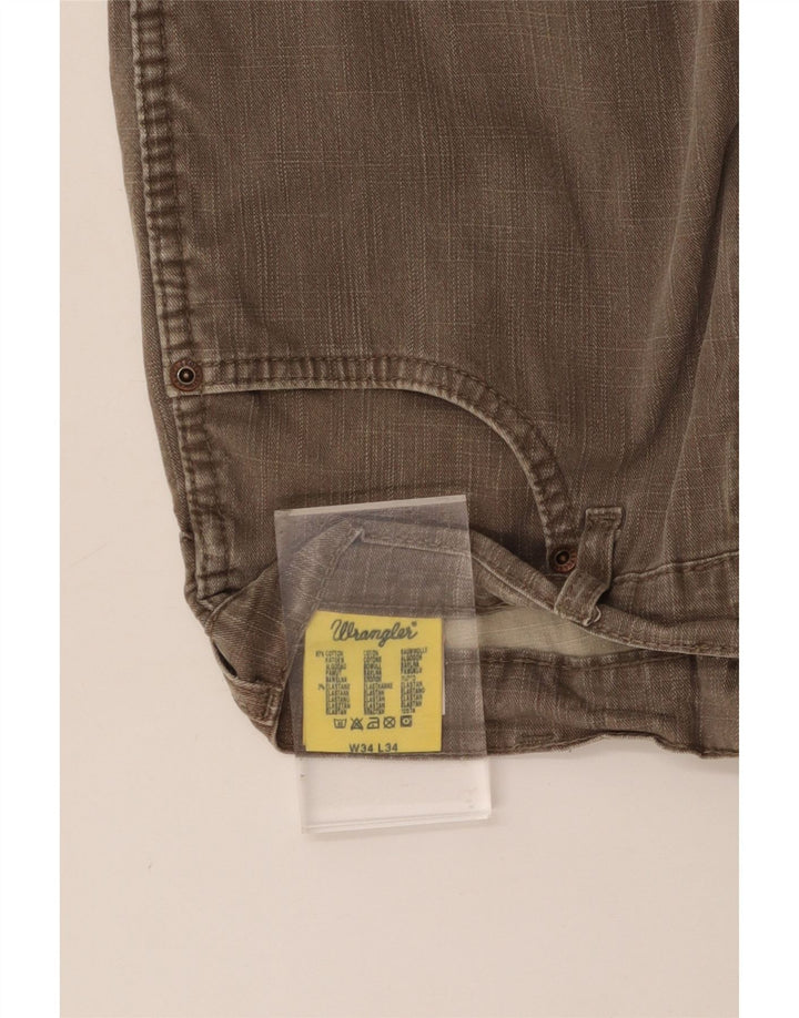 WRANGLER Mens Straight Jeans W34 L30 Grey Cotton Vintage Wrangler and Second-Hand Wrangler from Messina Hembry 
