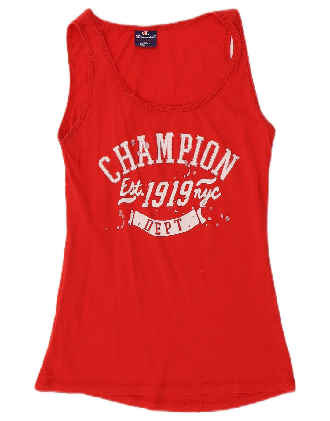 CHAMPION Womens Graphic Vest Top UK 8 Small Red