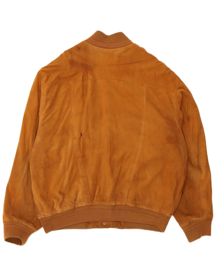Vintage ženska bomber jakna od brušene kože UK 18 XL smeđa