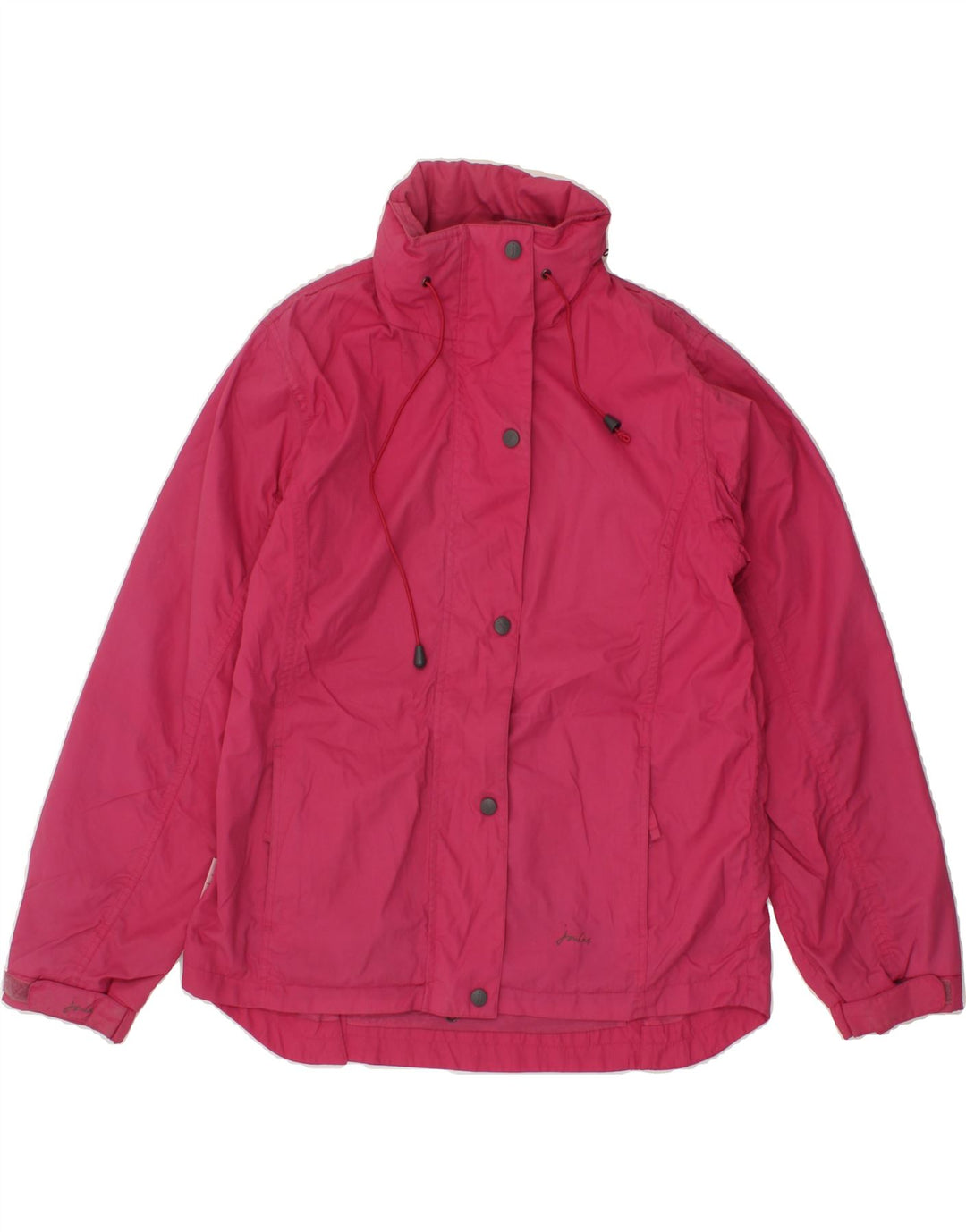 JOULES Womens Hooded Rain Jacket UK 10 Small Pink Nylon Vintage Joules and Second-Hand Joules from Messina Hembry 