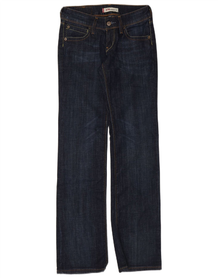 Levi's ženske ravne traperice 570 W26 L32 tamnoplavi pamuk