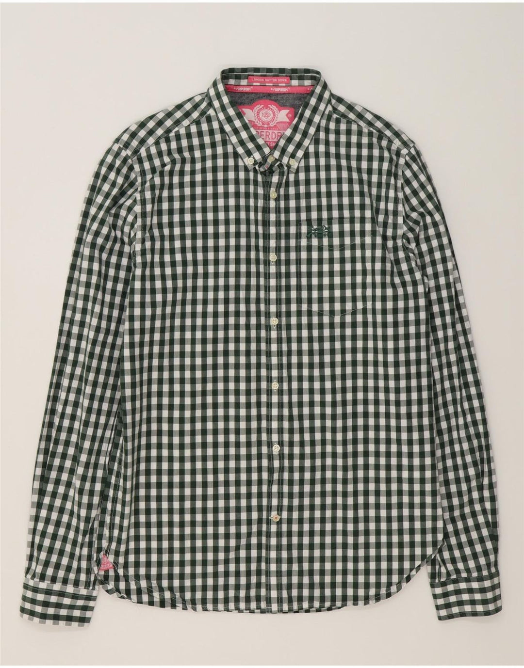 SUPERDRY muška košulja XL Green Gingham pamuk