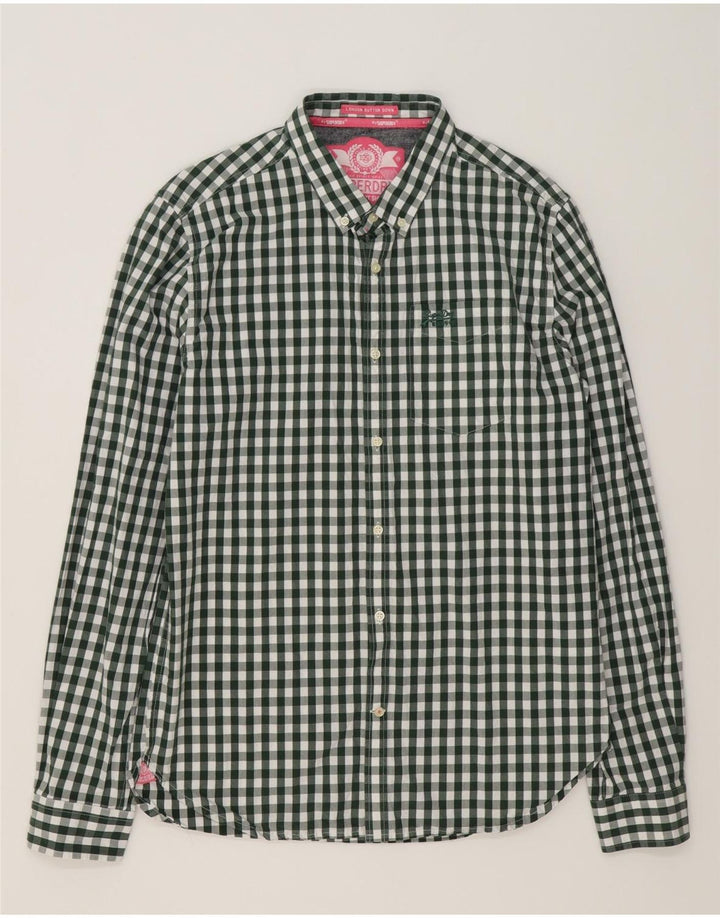 SUPERDRY muška košulja XL Green Gingham pamuk