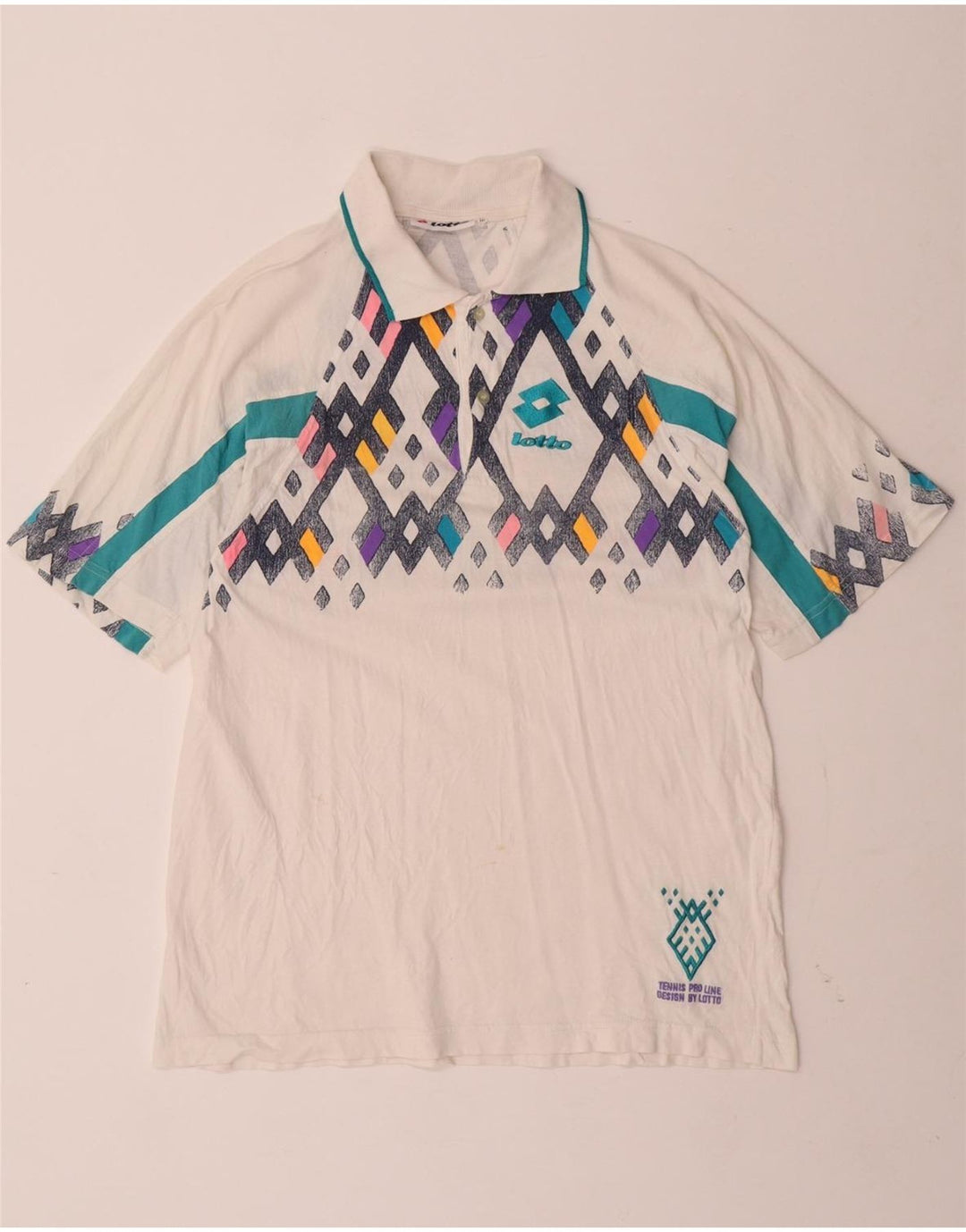 LOTTO muška polo majica srednje bijele geometrije