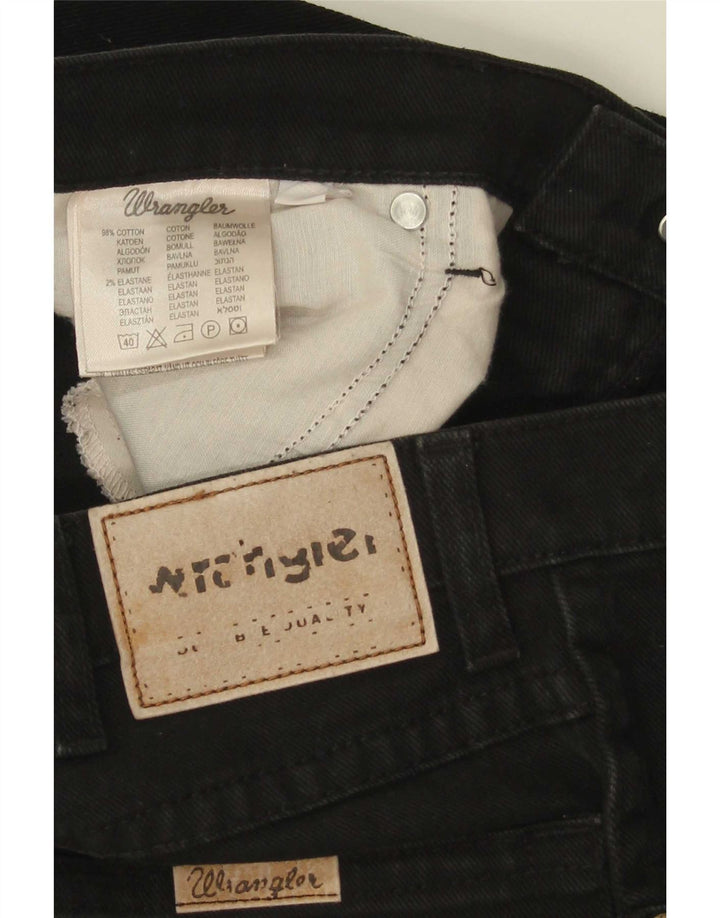Wrangler muške ravne traperice regularnog kroja W32 L30 crni pamuk
