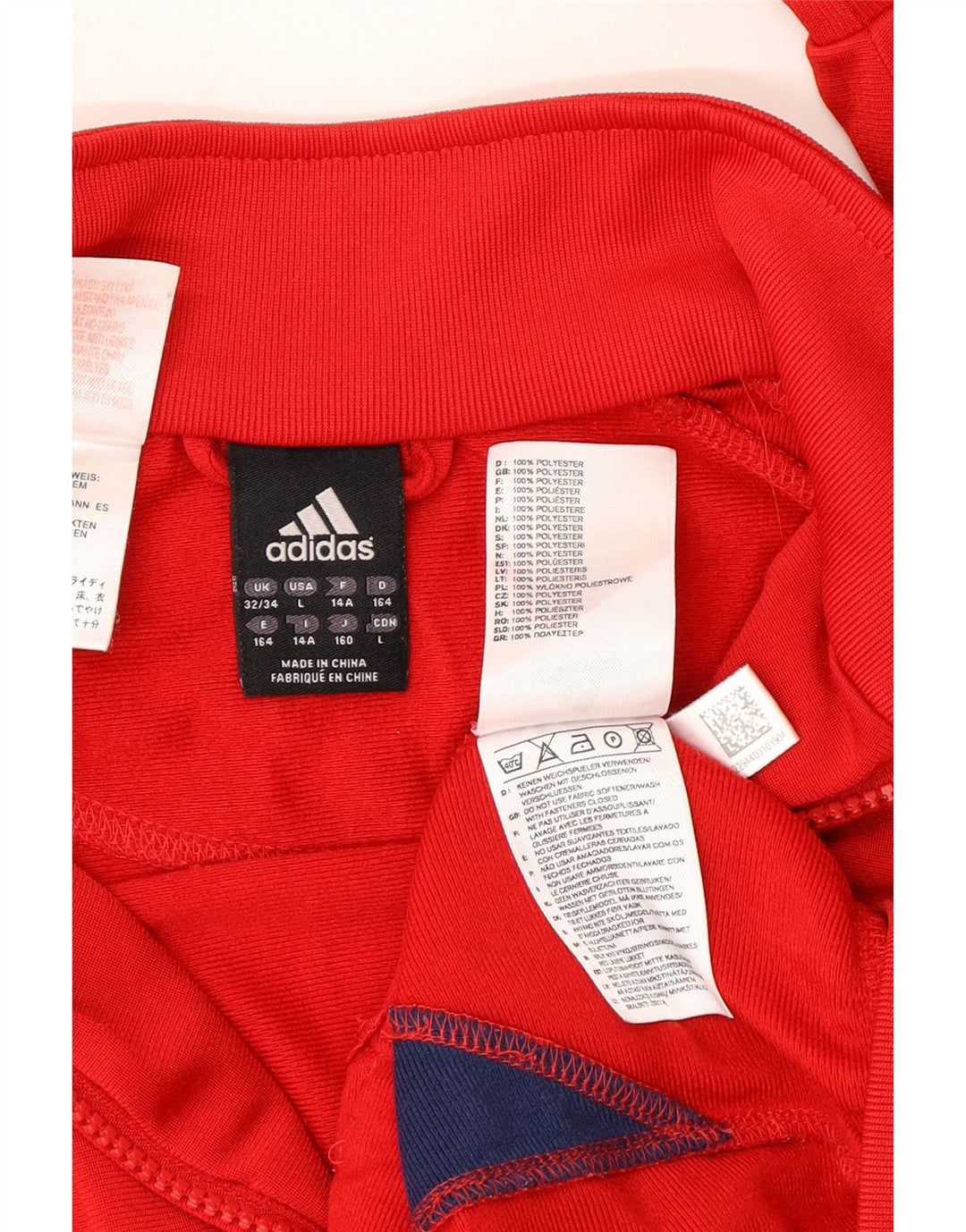 Adidas trenirka za dječake 13-14 godina Red Colourblock Poliester
