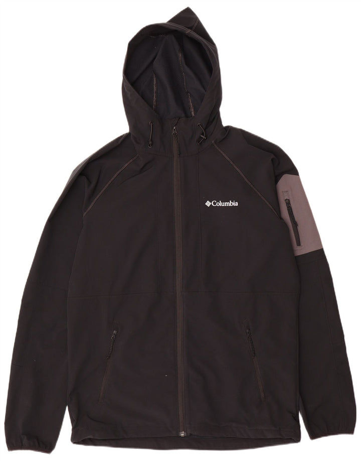 Columbia Muška kišna jakna s kapuljačom UK 38 Srednji crni poliester