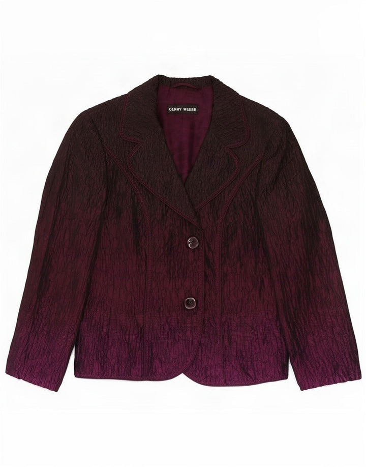 Gerry Weber Ženska jakna s 2 gumba UK 12 Medium Purple Polyester