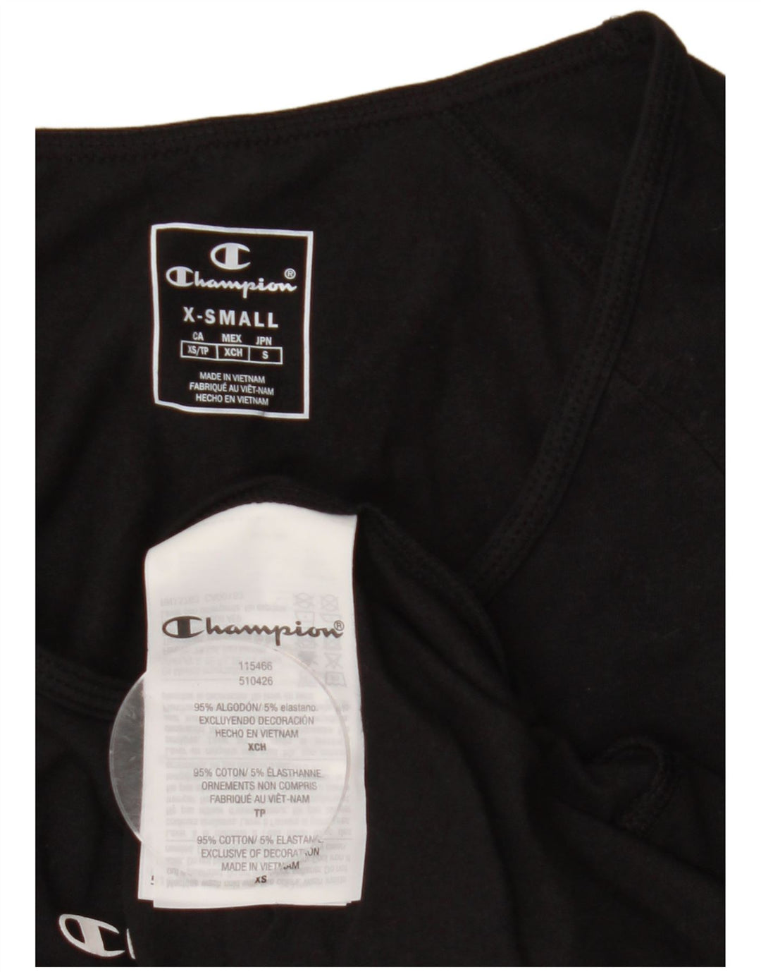 CHAMPION Ženska majica kratkih rukava UK 6 XS crni pamuk