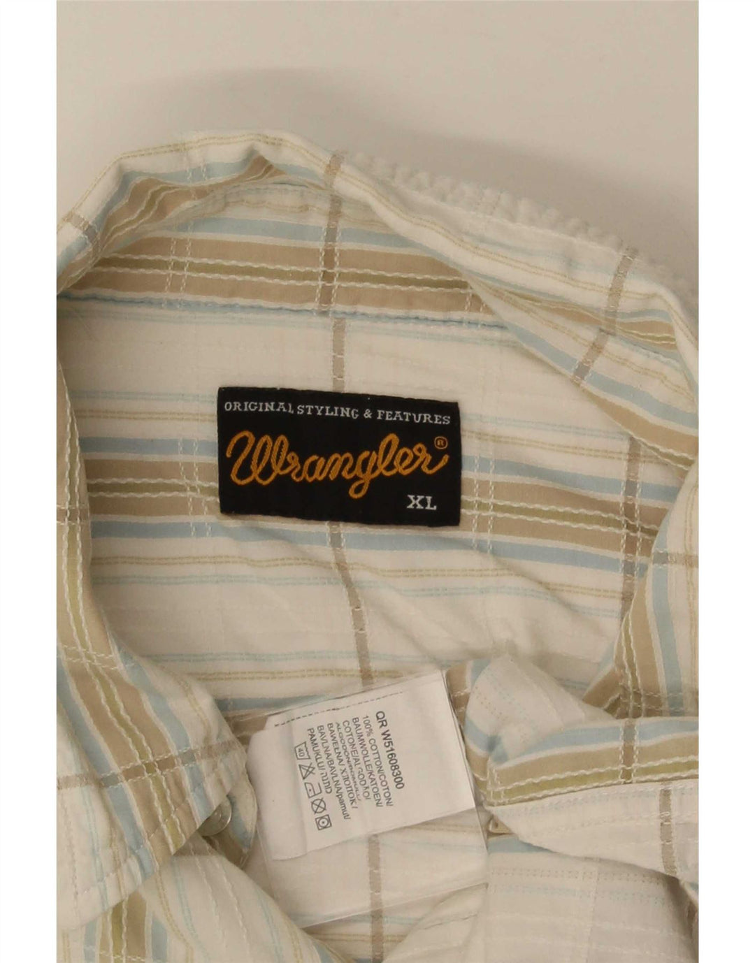 Wrangler muška košulja kratkih rukava XL bijeli karirani pamuk