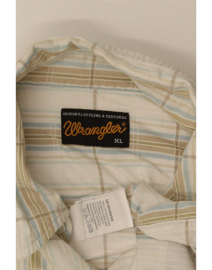 Wrangler muška košulja kratkih rukava XL bijeli karirani pamuk