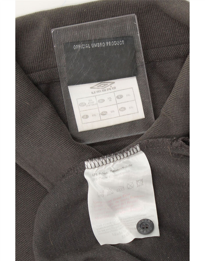 UMBRO Mens Polo Shirt 2XL Grey Polyester Vintage Umbro and Second-Hand Umbro from Messina Hembry 
