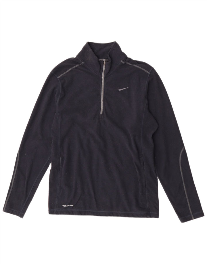 Nike muški flis džemper Therma-Fit s patentnim zatvaračem srednje plave boje od poliestera