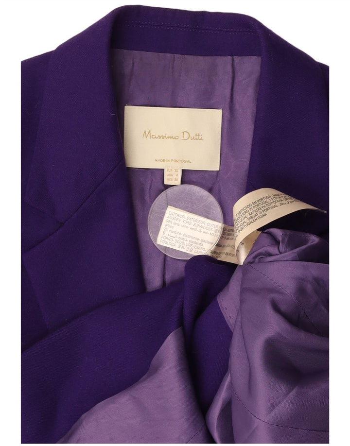 MASSIMO DUTTI Ženska jakna s 1 gumbom EU 36 XS Ljubičasta vuna