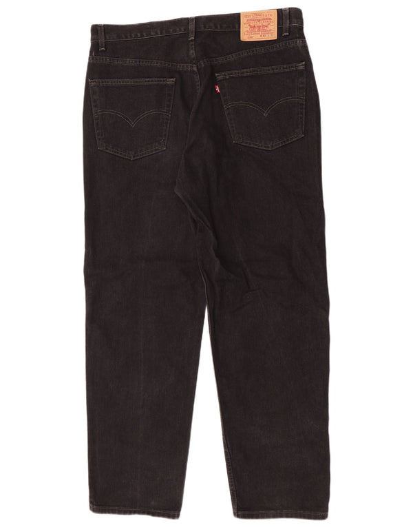 Levi's muške 550 ravne traperice opuštenog kroja W40 L32 crni pamuk