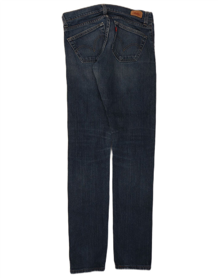 Levi's ženske 504 nagnute uske traperice US 5 srednje W30 L32 plavi pamuk