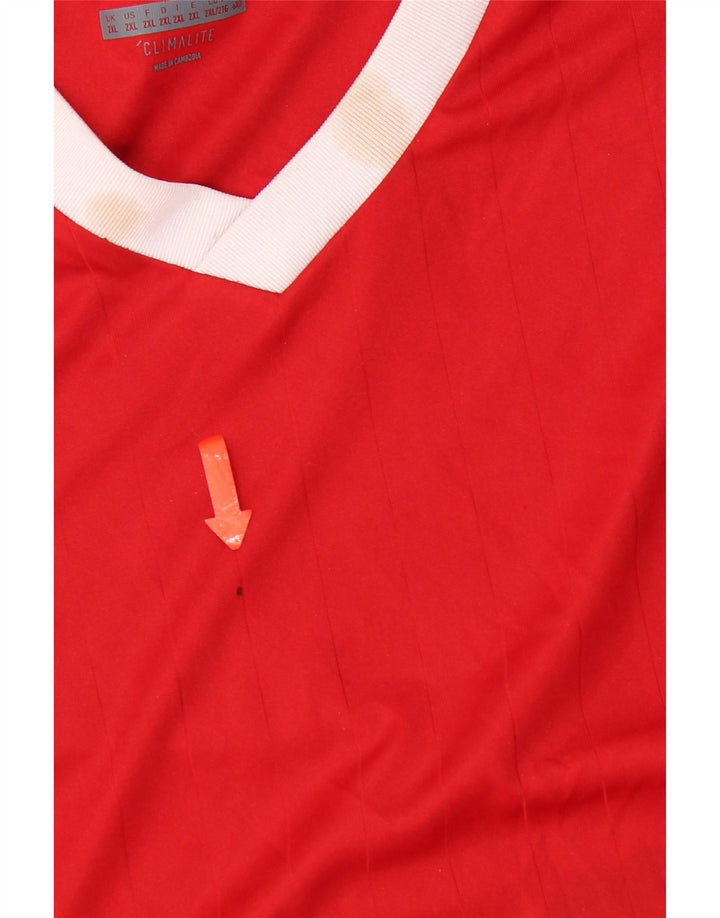 Adidas muška majica Climalite dugih rukava 2XL crveni poliester