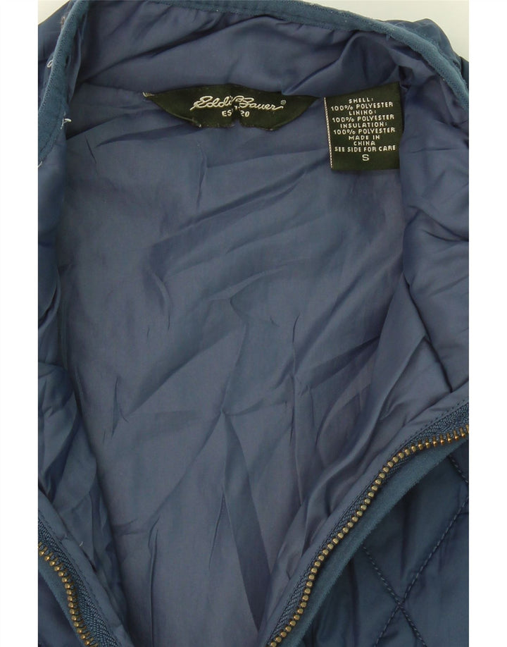 EDDIE BAUER Womens Quilted Gilet UK 10 Small Navy Blue Polyester Vintage Eddie Bauer and Second-Hand Eddie Bauer from Messina Hembry 