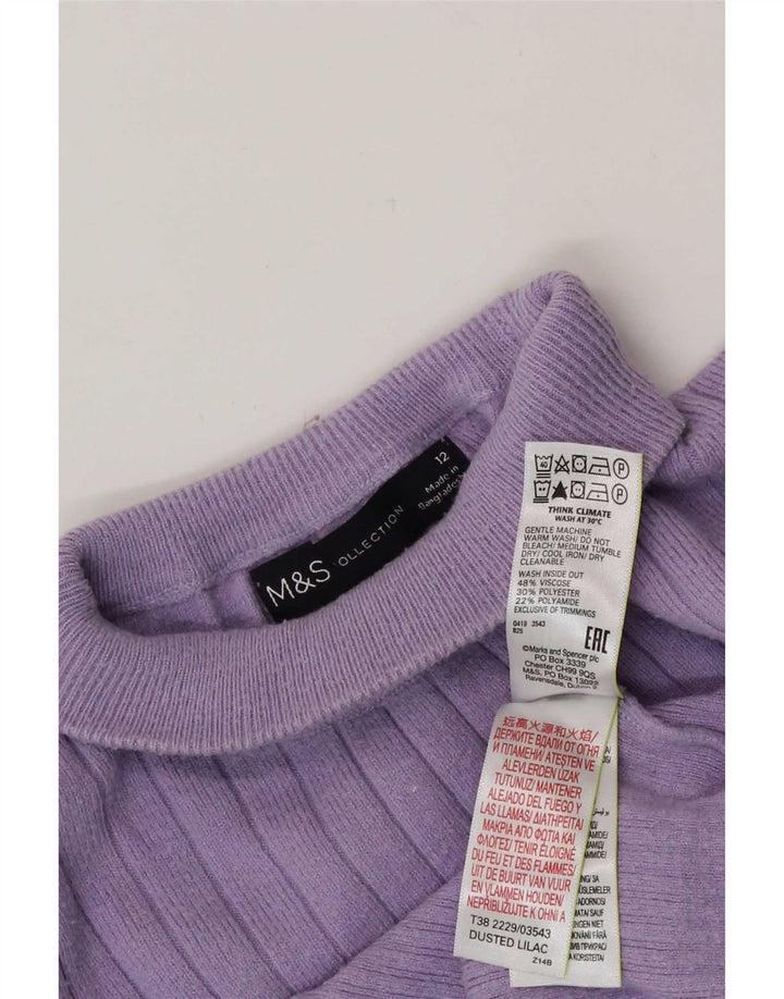 Marks & Spencer ženski džemper s kornjačičastim ovratnikom UK 12 srednje ljubičasta