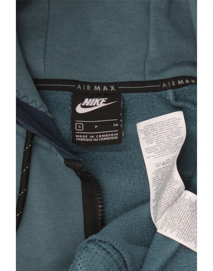 Nike muški pulover s kapuljačom s patentnim zatvaračem, mali plavi poliester u blokovima boja