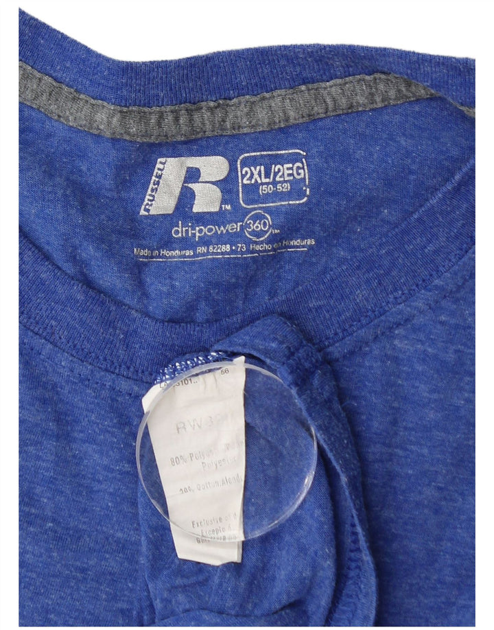 RUSSELL ATHLETIC Muška Dri-Power majica kratkih rukava UK 50/52 2XL plavi poliester