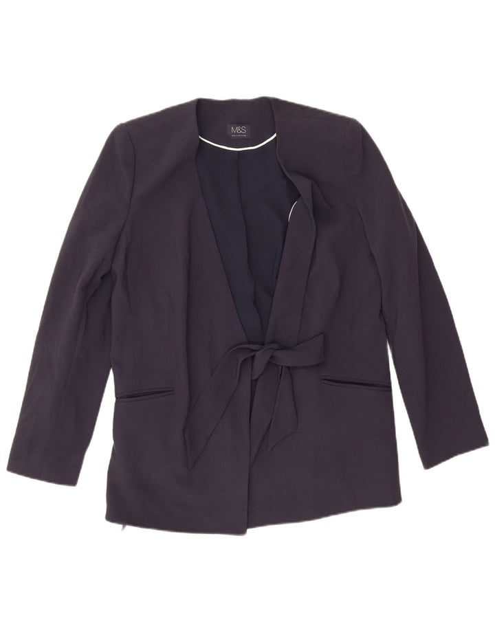 Marks & Spencer ženski sako jakna UK 12 Medium tamnoplavi poliester