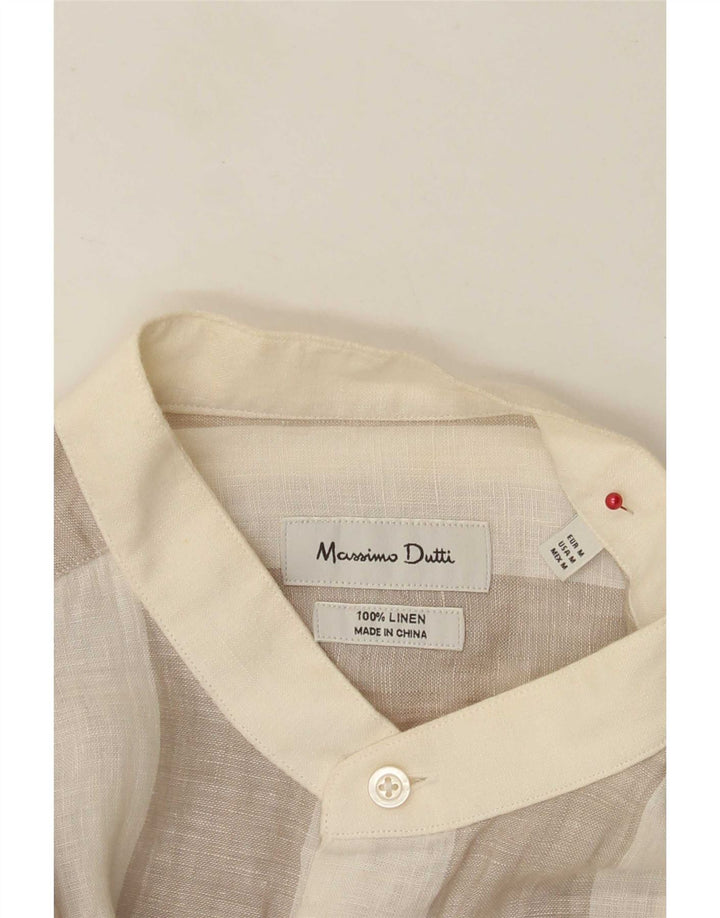 Massimo Dutti muška košulja Srednje bež prugasto platno