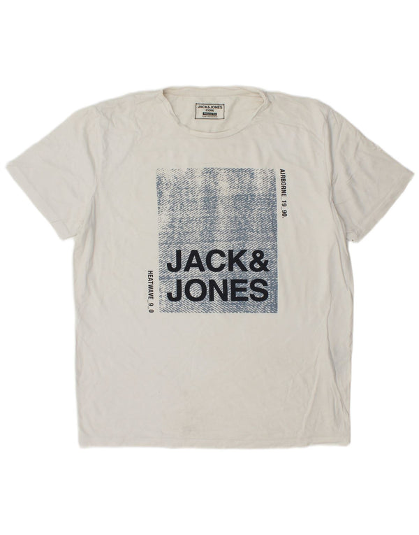 JACK & JONES Muška majica kratkih rukava regularnog kroja XL, bijeli pamuk