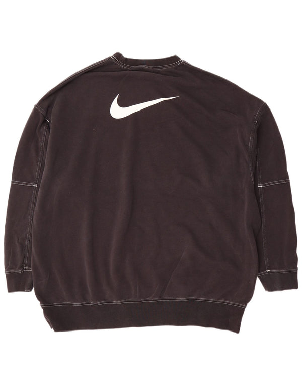 Mali crni pamučni džemper malenog kroja Nike Graphic Loose Sweatshirt
