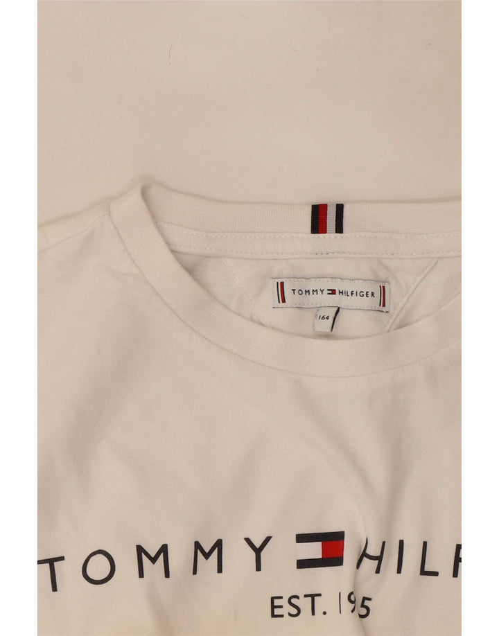 Tommy Hilfiger majica s dugim rukavima za dječake, 13-14 godina, bijela