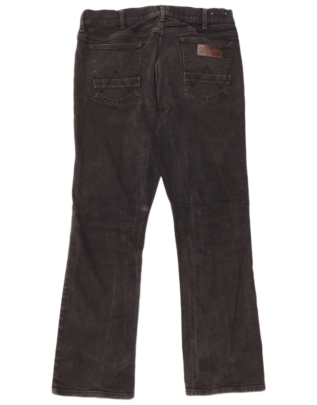 Muške traperice Wrangler Bootcut W36 L32 crni pamuk