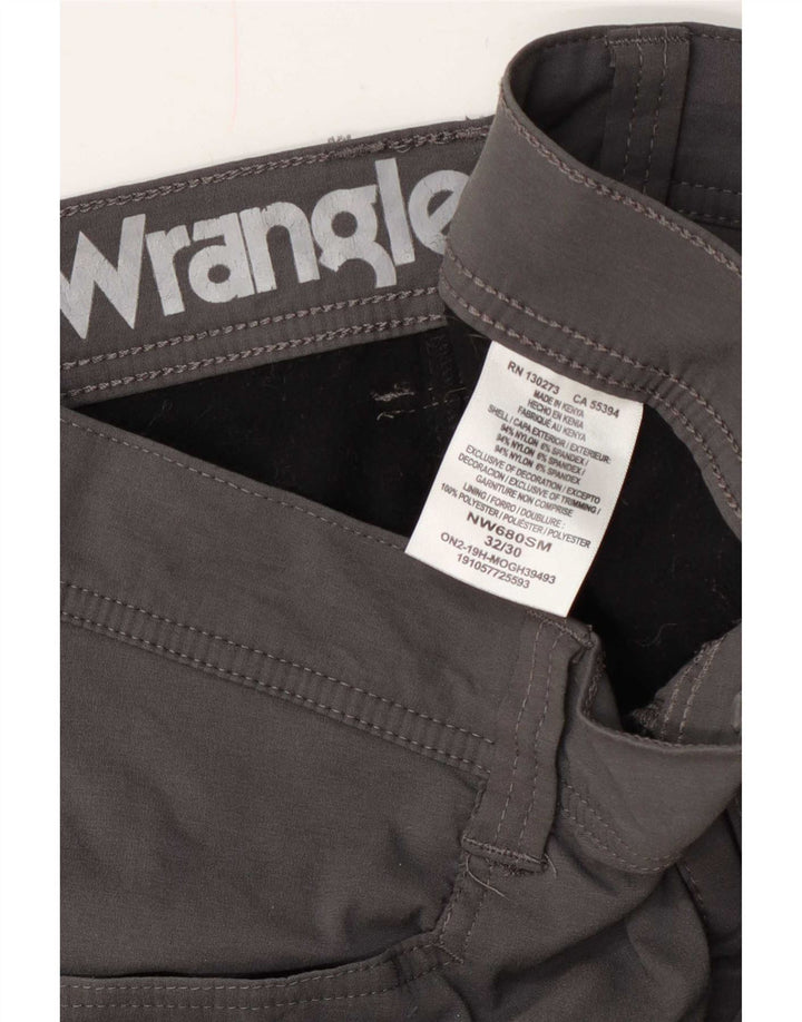 Wrangler muške ravne kargo hlače W32 L30 sivi najlon