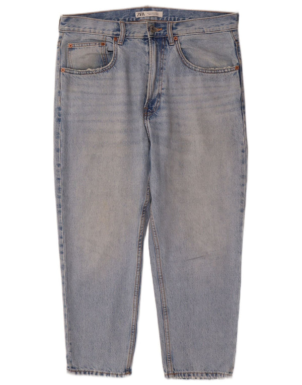 ZARA Muške skraćene traperice EU 42 Large W32 L24 Plave