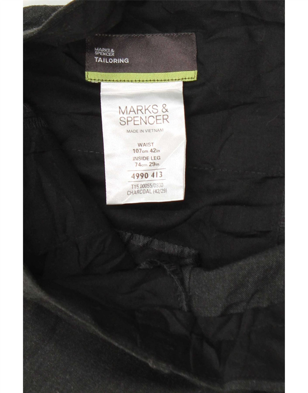 Marks & Spencer muške sužene hlače W42 L29 sivi poliester
