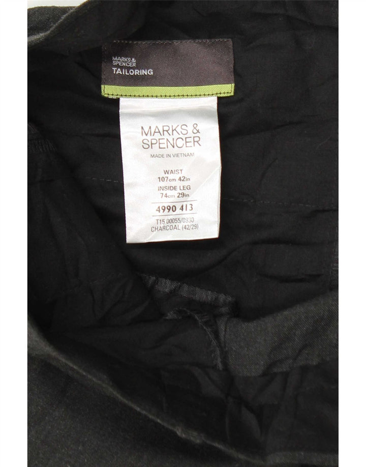 Marks & Spencer muške sužene hlače W42 L29 sivi poliester