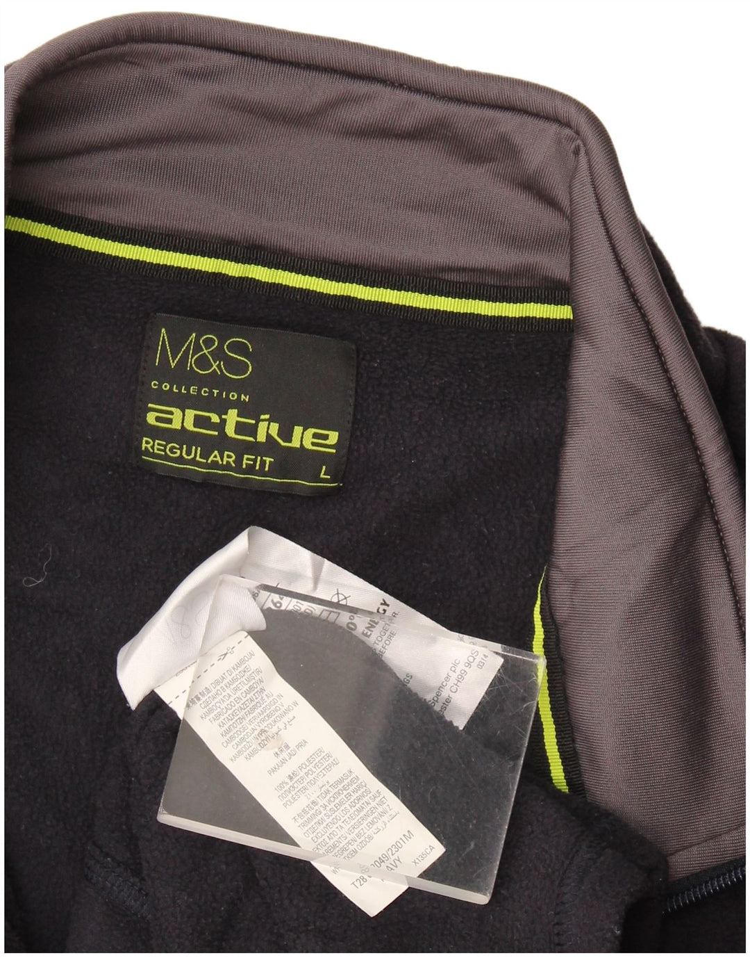 Marks & Spencer muška jakna od flisa standardnog kroja UK 40 Large tamnoplava