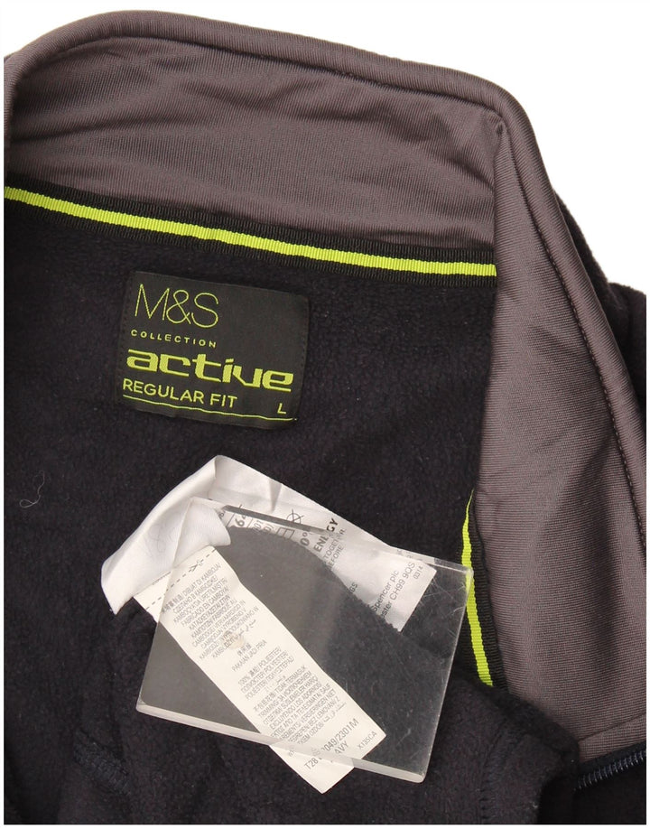 Marks & Spencer muška jakna od flisa standardnog kroja UK 40 Large tamnoplava