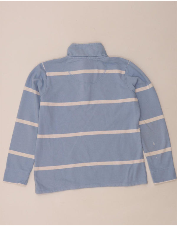 Crew Clothing Ženska majica s izrezom s patentnim zatvaračem UK 12 Srednje plava na pruge