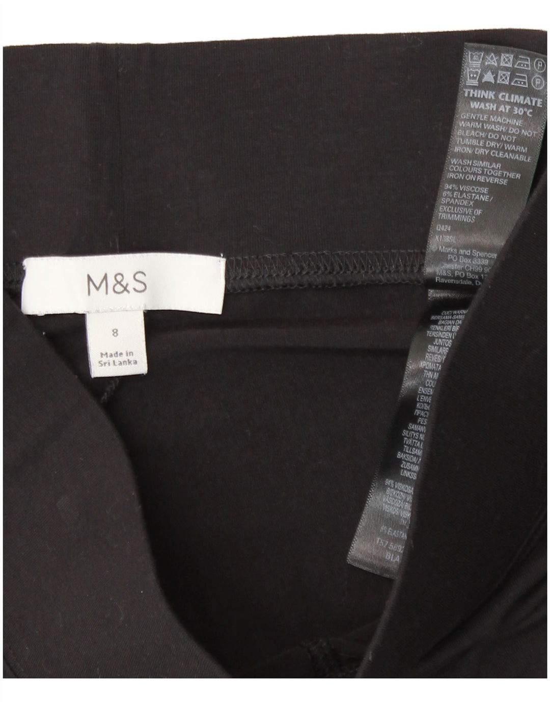 Marks & Spencer ženske kratke tajice UK 8 Male crne viskoze