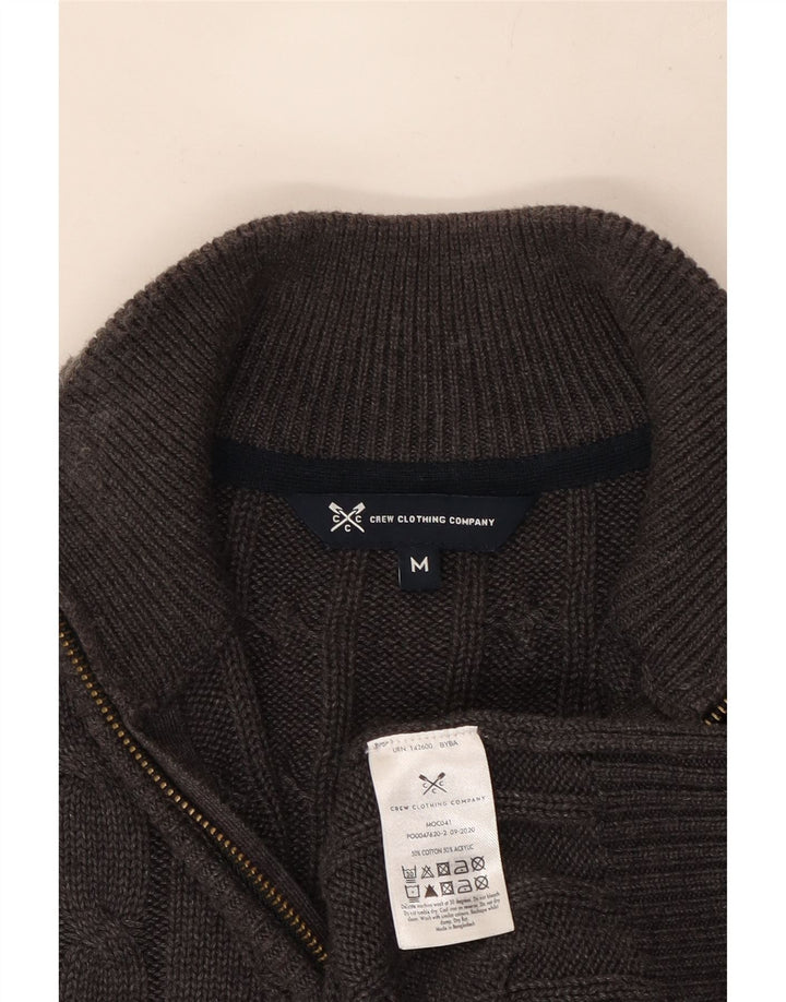 Crew Clothing Muški džemper s izrezom i srednje sivim pamukom