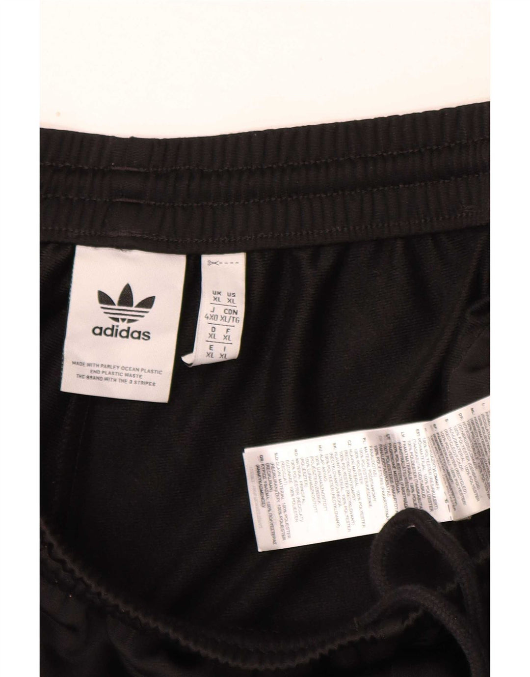 Adidas muške trenirke s grafičkim motivima XL crne poliesterske hlače