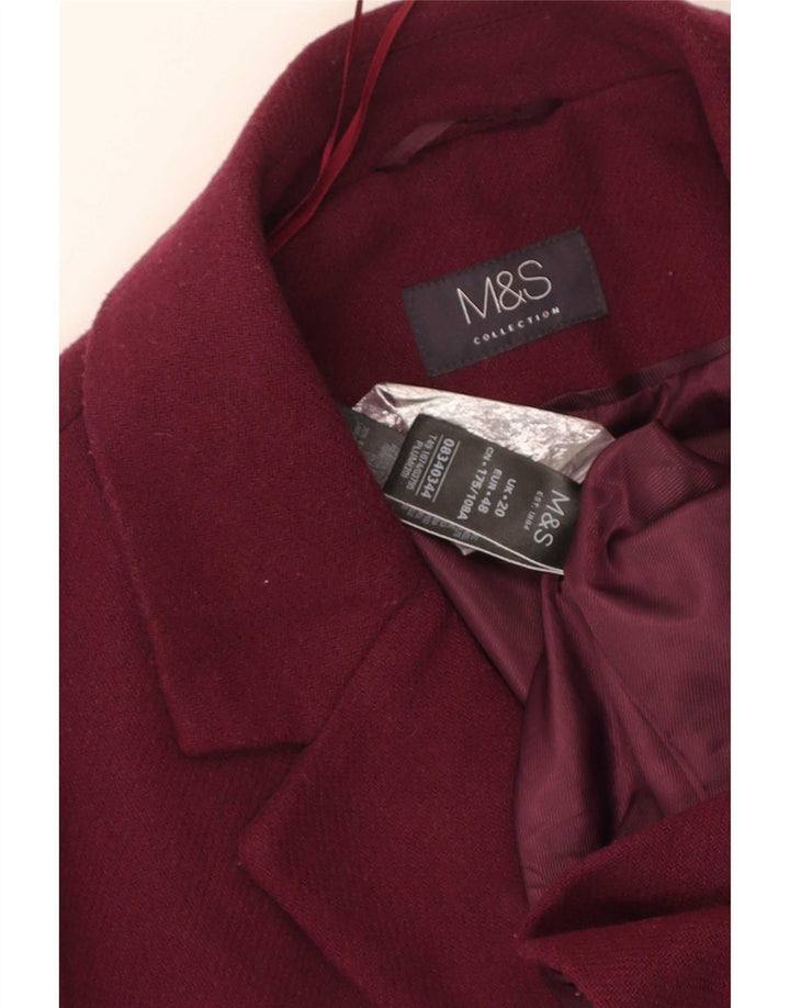 Marks & Spencer ženski kaput UK 20 2XL tamnocrveni poliester
