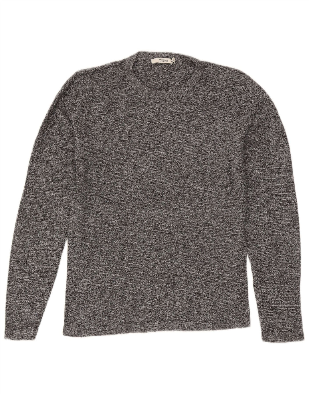 Jack & Jones muški džemper s okruglim izrezom, srednje sivi flekasti pamuk