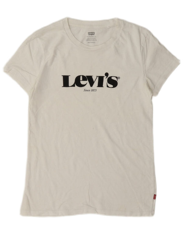 Levi's ženska majica kratkih rukava s velikim grafičkim motivima UK 2 2XS bijela