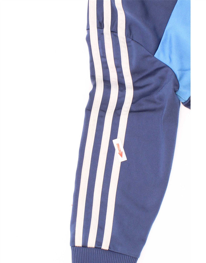 Gornja jakna od trenirke Adidas za dječake 5-6 godina, tamnoplava poliesterska boja