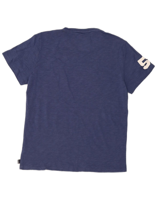 Superdry muška majica kratkih rukava s grafičkim motivima 2XL plavi pamuk