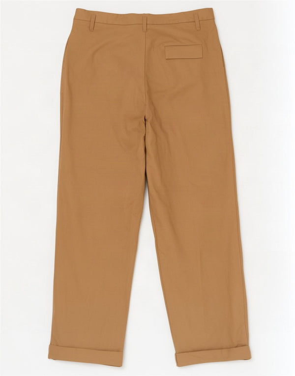 Topshop Womens High Waist Pegged Suit Trousers UK 12 Medium W30 L28 Beige