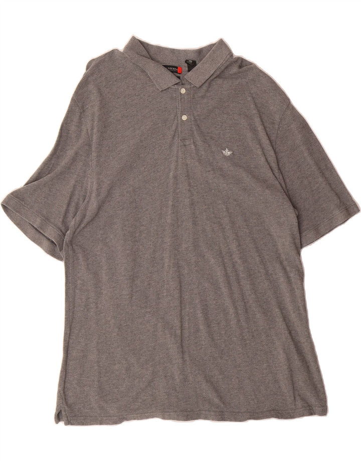 DOCKERS Mens Polo Shirt 2XL Grey Cotton Vintage Dockers and Second-Hand Dockers from Messina Hembry 