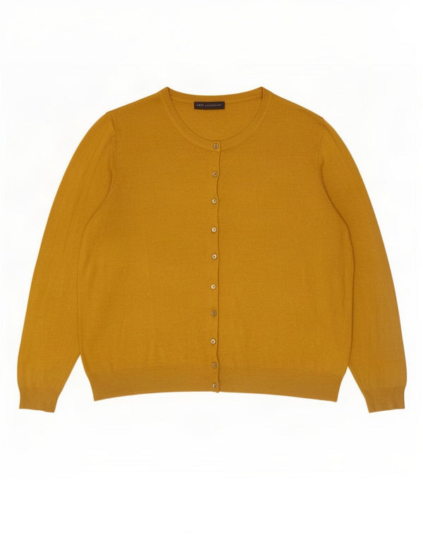 Marks & Spencer ženski kardigan pulover UK 22 3XL žuta viskoza