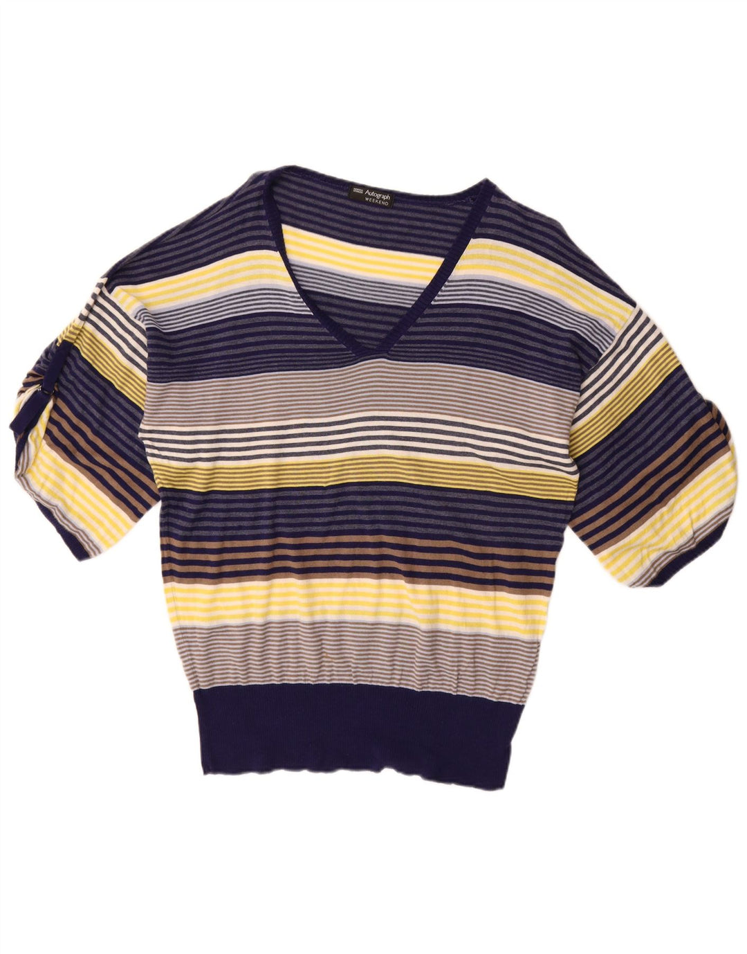 Marks & Spencer ženski džemper s v-izrezom s autographom UK 20 2XL tamnoplava